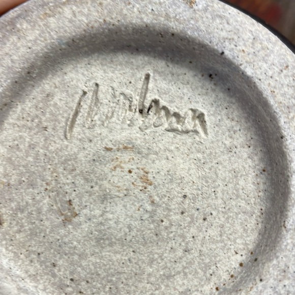 Vintage | Artist Signed | Handcrafted | Pottery | Pitcher/Vase | Decor | Brown - Picture 9 of 12